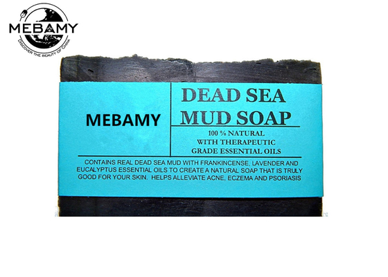 Sabão feito a mão orgânico da lama do Mar Morto, pele natural do sabão da alfazema do óleo essencial limpa