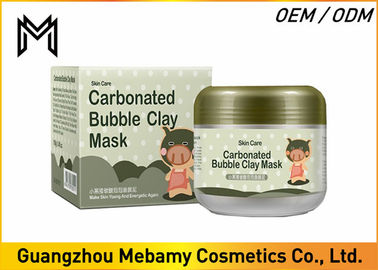 Máscara protetora de limpeza profunda dos cuidados com a pele, máscara protetora carbonatada da argila da bolha para a acne