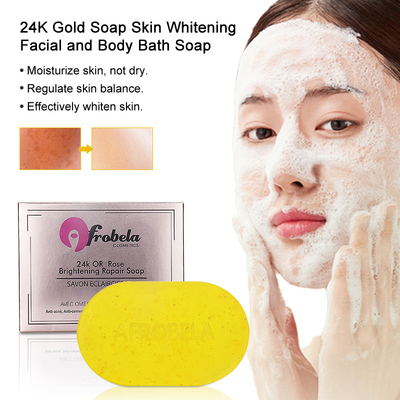 Sabão de banho orgânico da marca própria para a Anti-acne 24K Rose Brightening Soap da cara