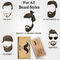 O jogo natural do cuidado da barba dos homens inclui o óleo 60ml da barba/bálsamo 2.82oz/pente de madeira da barba