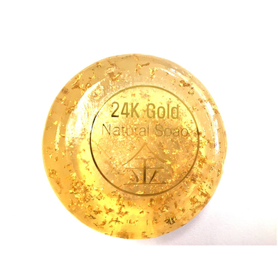 Cuidado clareando feito a mão do corpo do sabão da glutatione do ouro 24k para limpar